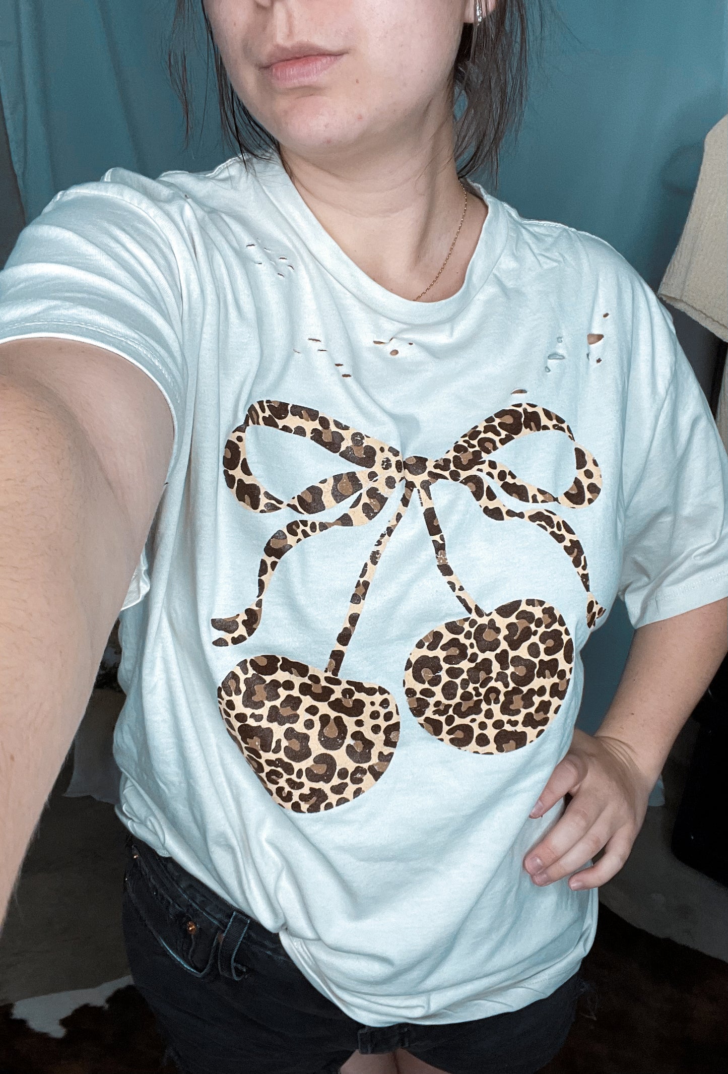 CHEETAH BOW TEE
