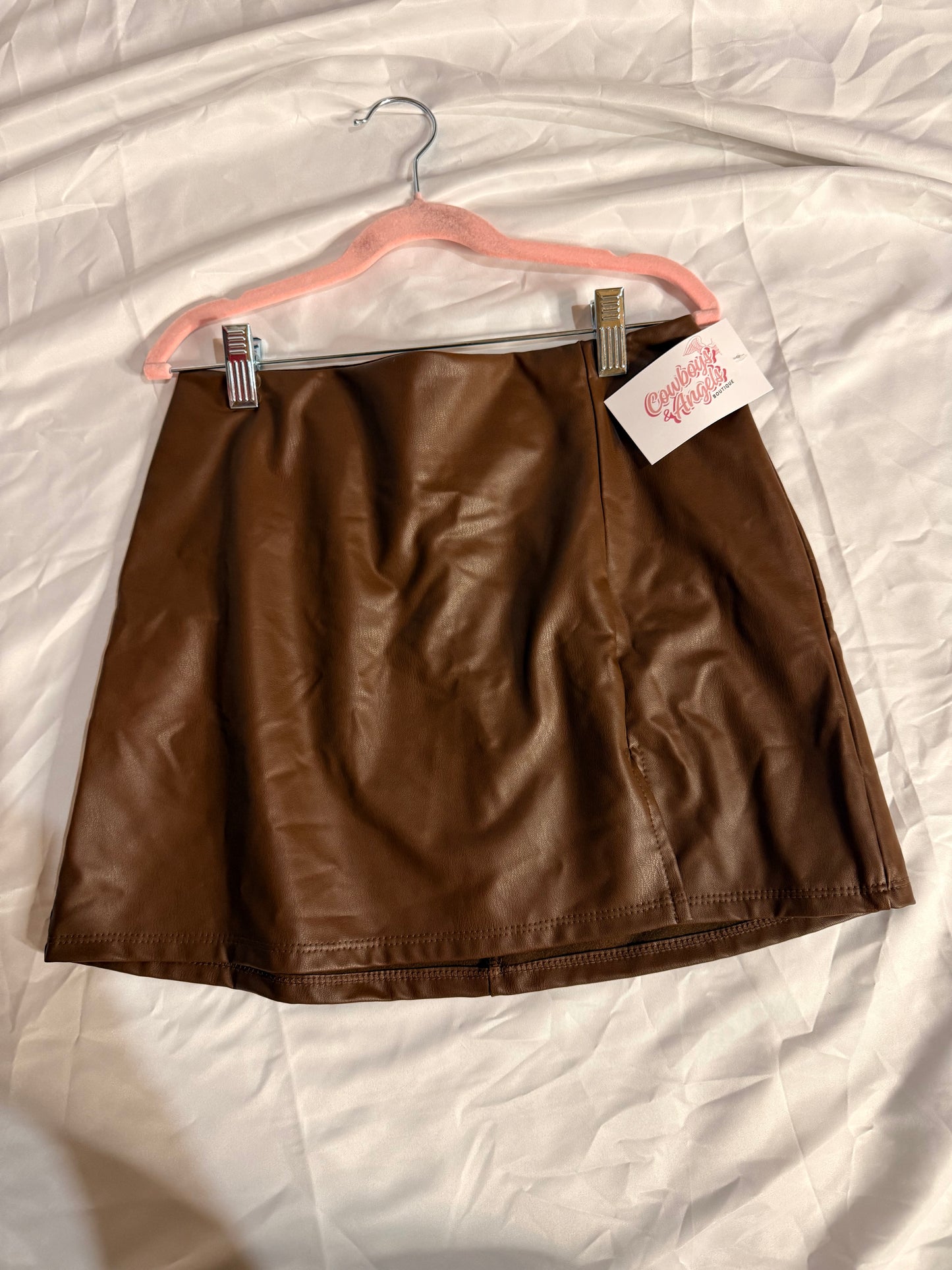 Size Small Altard State Brown Leather Skirt