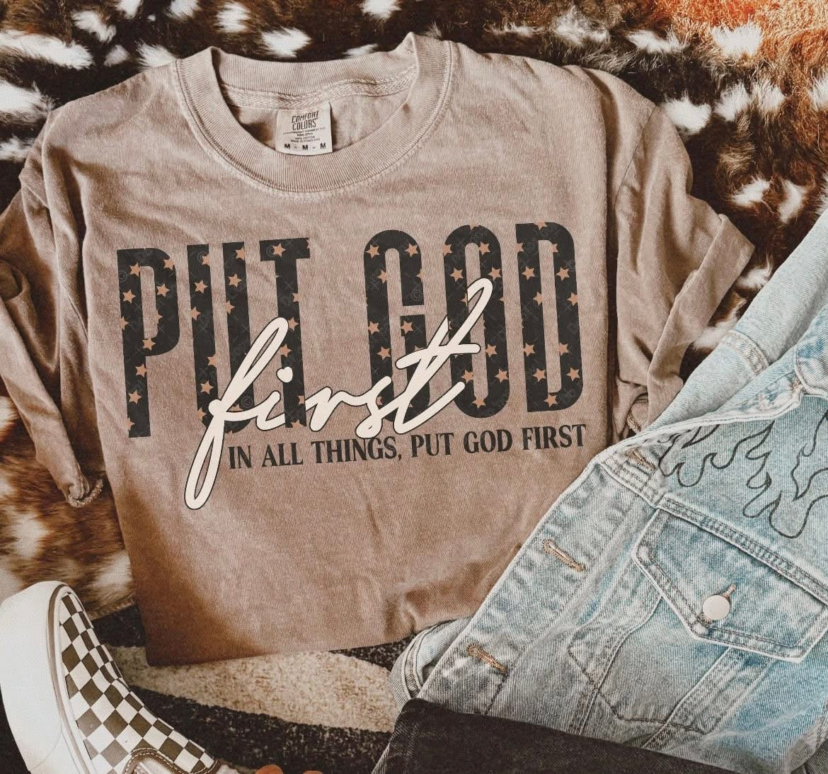 PREORDER GOD FIRST TEE