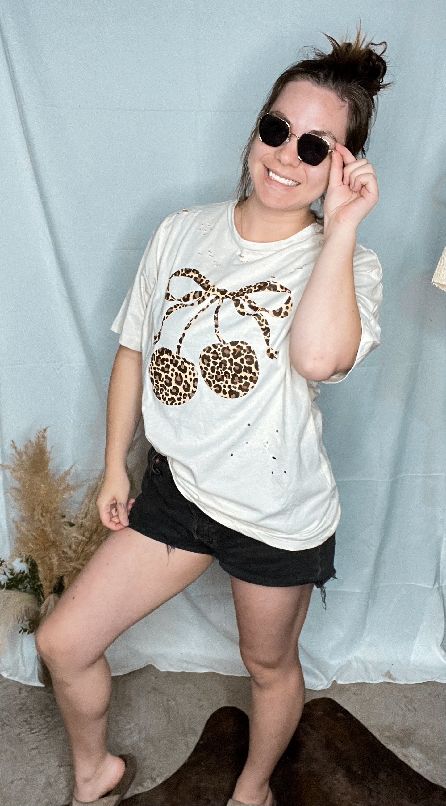 CHEETAH BOW TEE