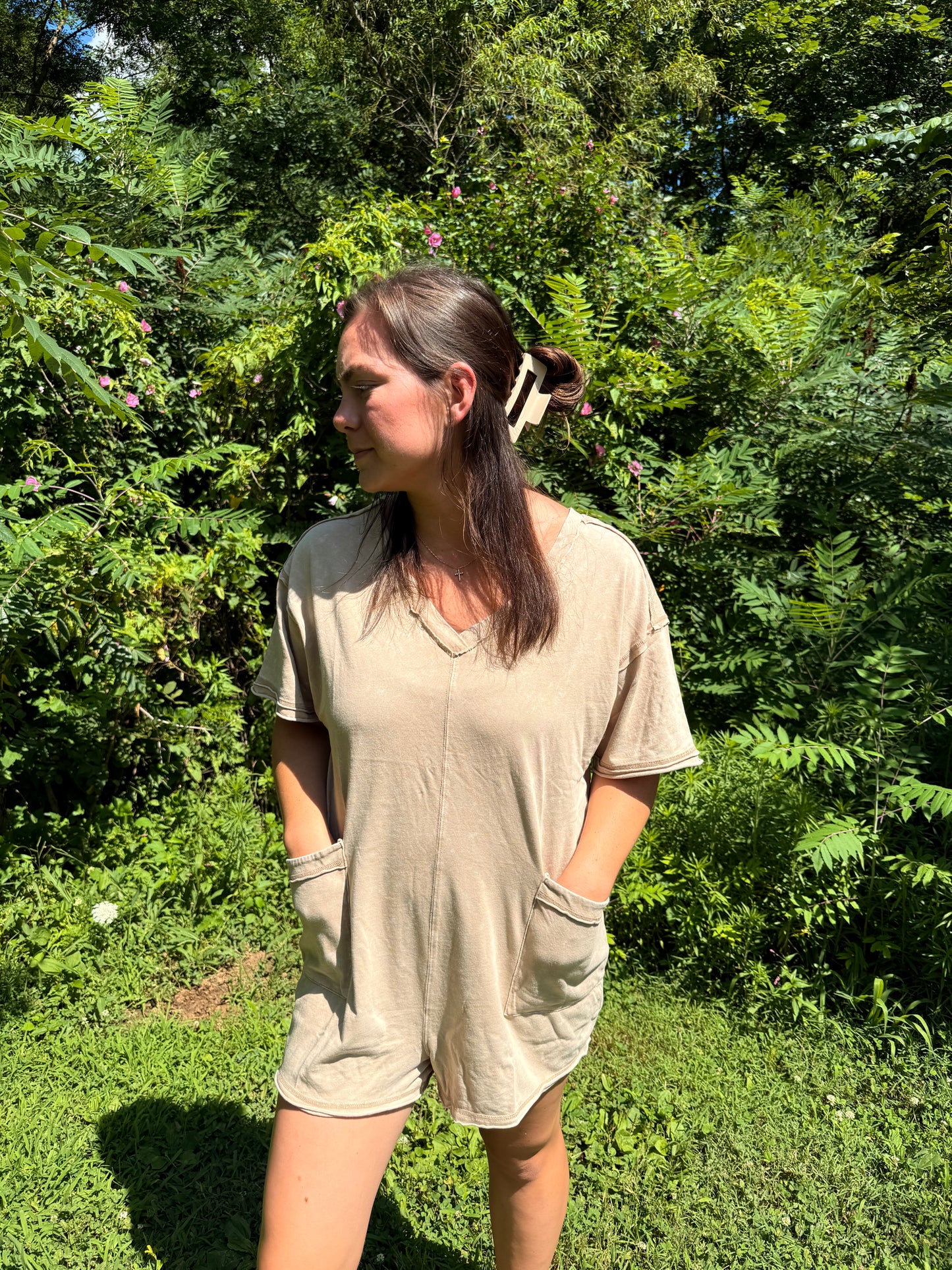 TINA MINA ROMPER TAUPE